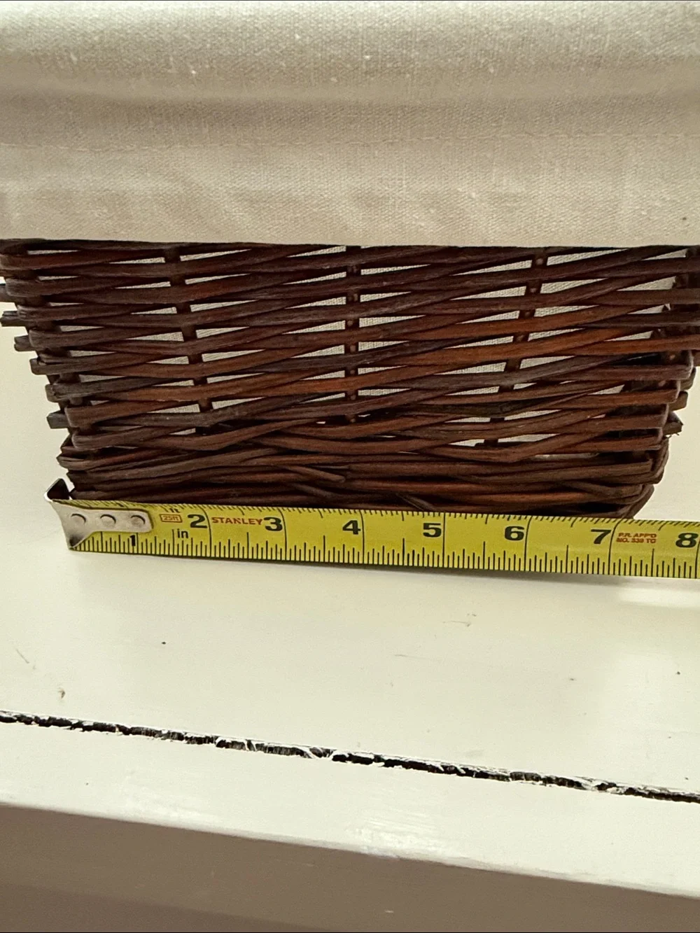 Woven Rattan Storage Baskets with Cream Lining - Set of 3